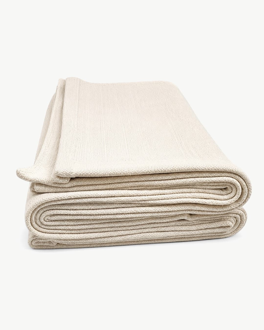 Ivory Yoga Blanket — knit detail