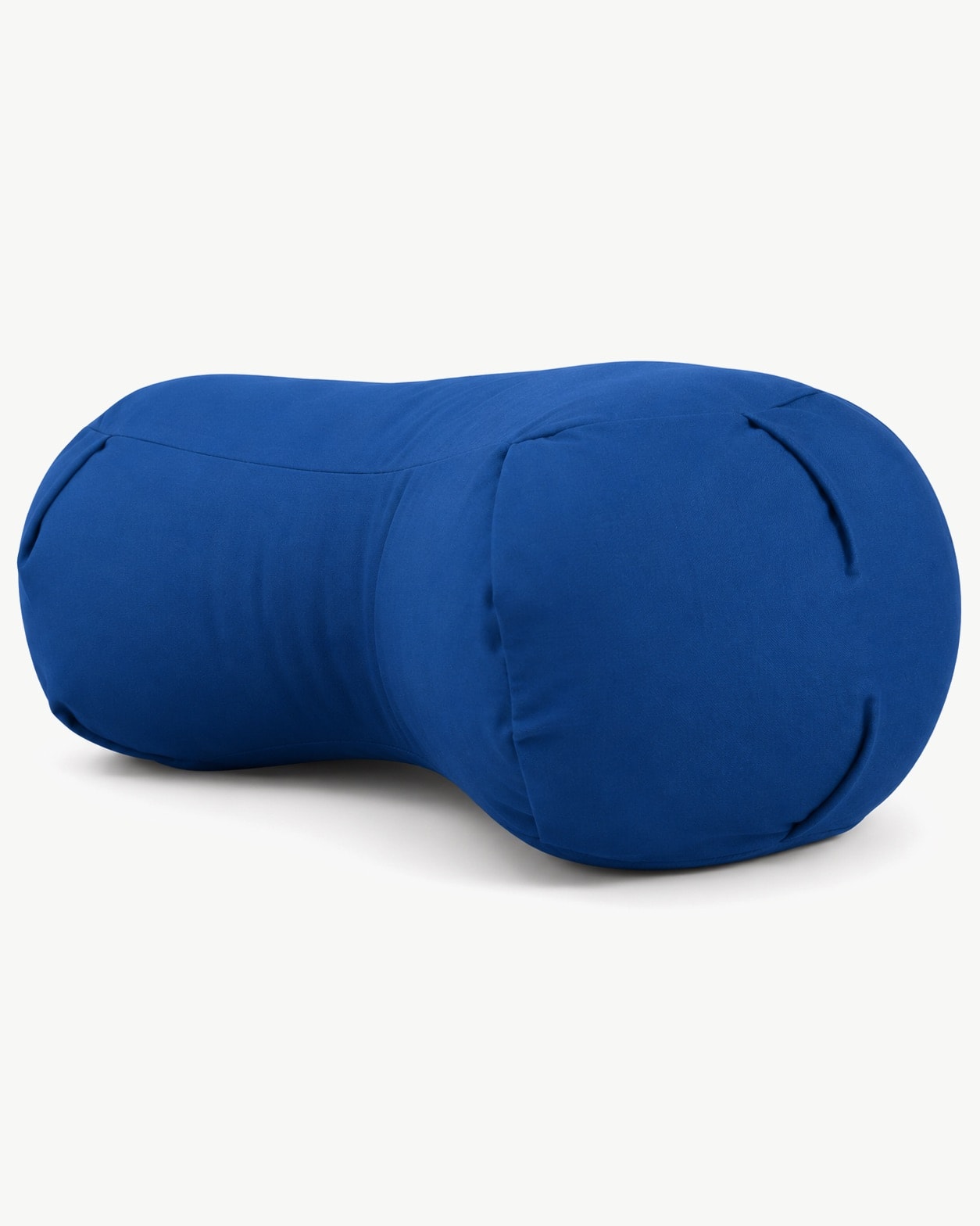 Indigo Crescent Zafu Cushion — side view